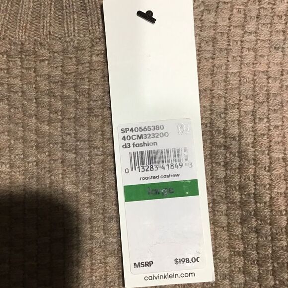 CALVIN KLEIN Cashmere WOOL Men’s Color-blocked Sweater Large - Picture 6 of 8